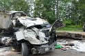 LKW umgestuerzt A 1 Rich Saarbruecken P224